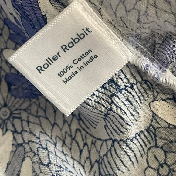 Roller‎ Rabbit Blue and White Botanical Button-Down Shirt - Picture 5 of 6